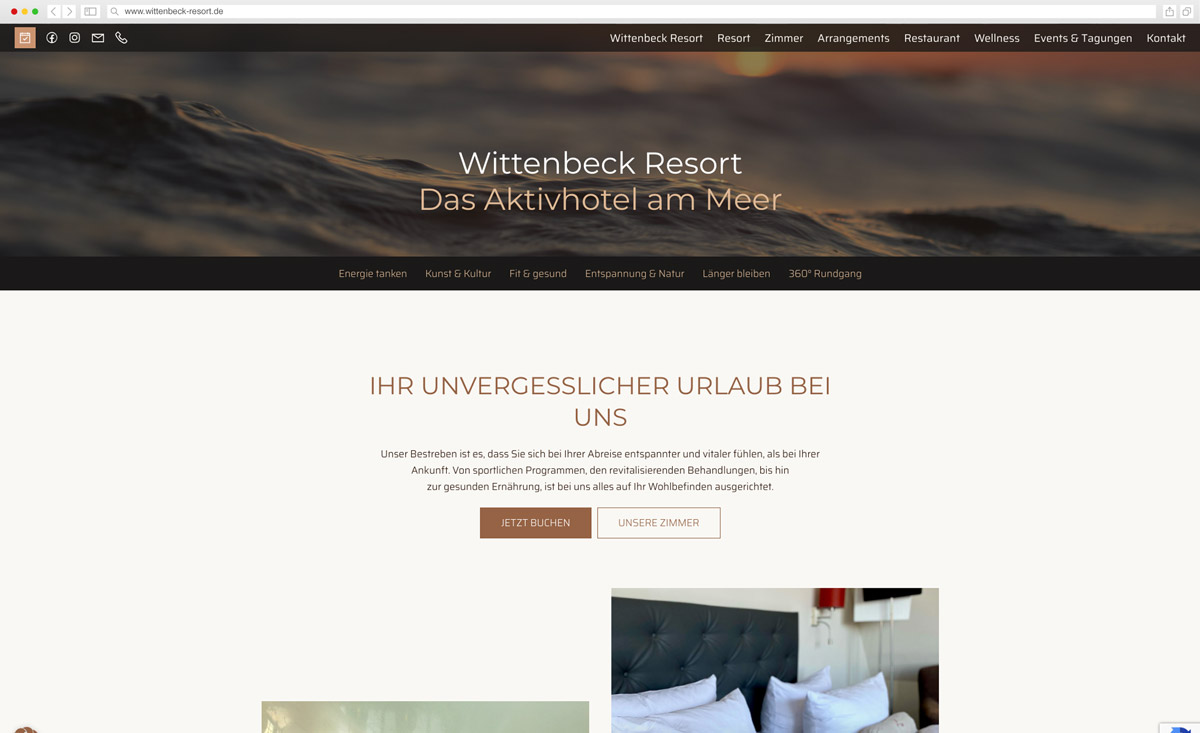 Wittenbeck Resort Webseite